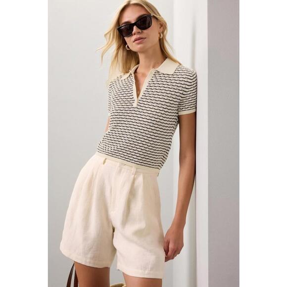 Club Monaco Other - Club Monaco Diamond Pointelle Polo Size XL (missing buttons)